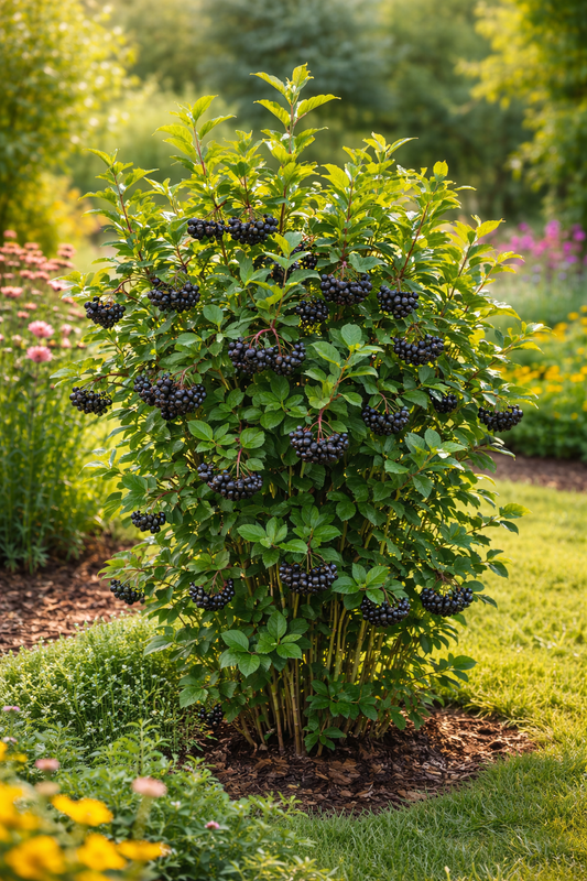 Apfelbeere ‚Viking‘ (Aronia prunifolia) – Aroniabeere / Schwarze Eberesche – winterhart, vitaminreiche Superfood Beerenpflanze
