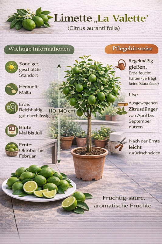 Lípa 'La Valette' 110-140 cm - Kyselá lípa do zahrady | Citrus aurantiifolia