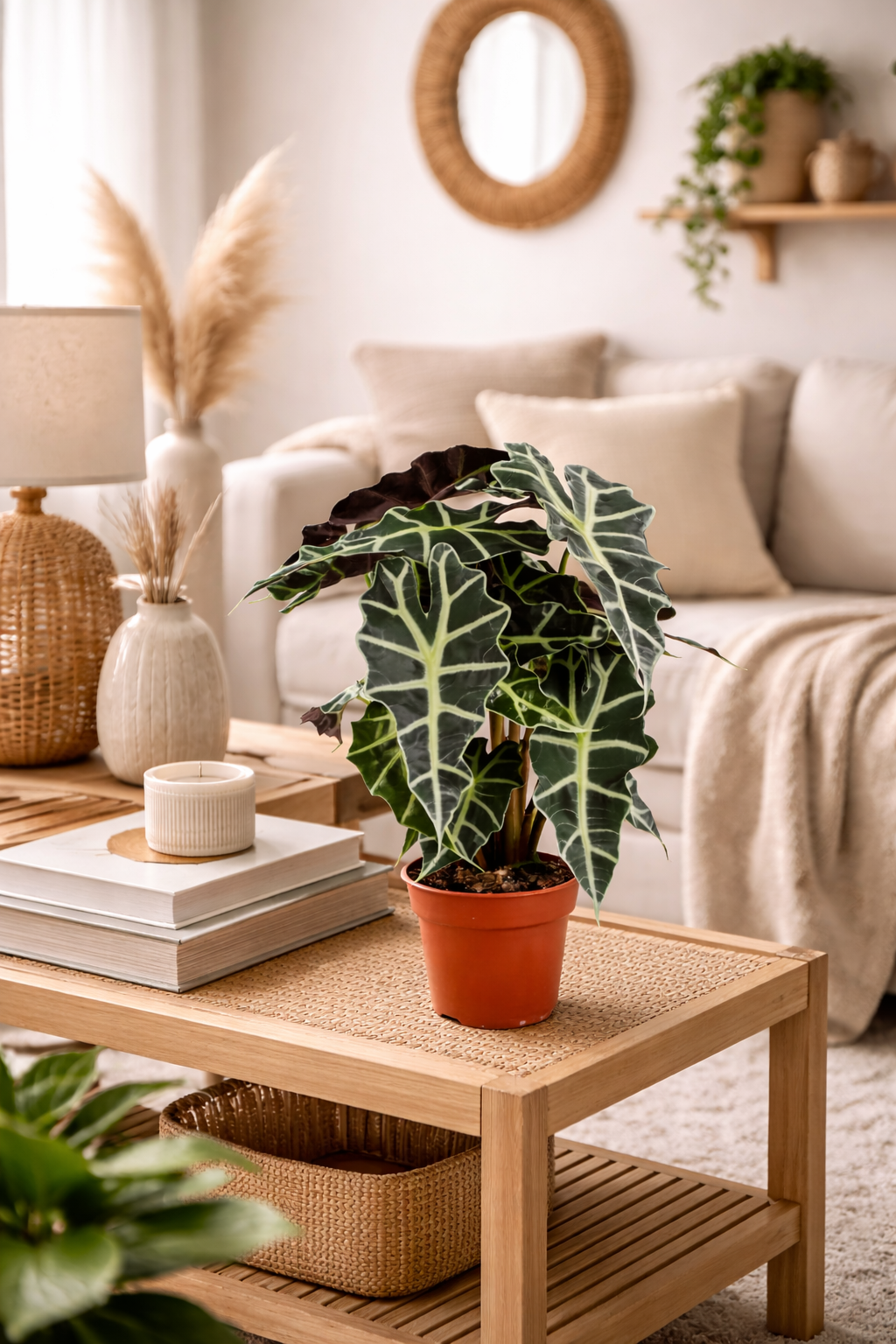 Alocasia polly 35 cm Pfeilblatt Elefantenohr Tropenwurz