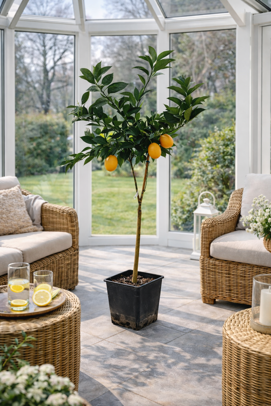 Citrus sinensis ‘Navelina’ – Navelorange Orangenbaum 120–140 cm – Immergrüner Zitrusbaum für Terrasse & Wintergarten