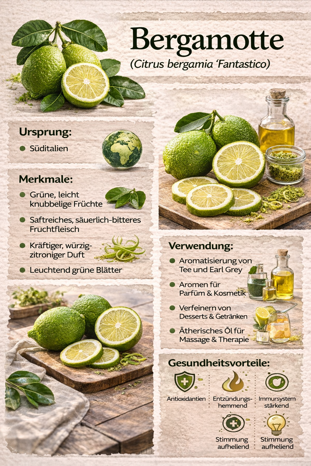 Bergamotte Pflanze 70–100 cm – Citrus Bergamia Fantastico – Echte Bergamotte Zitruspflanze Duftpflanze für Tee & Aromatherapie