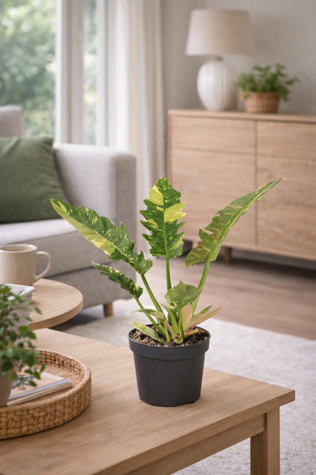 Philodendron Ring of Fire ca. 30 cm – Bunter Baumfreund Zimmerpflanze, seltene Grünpflanze, pflegeleicht & luftreinigend