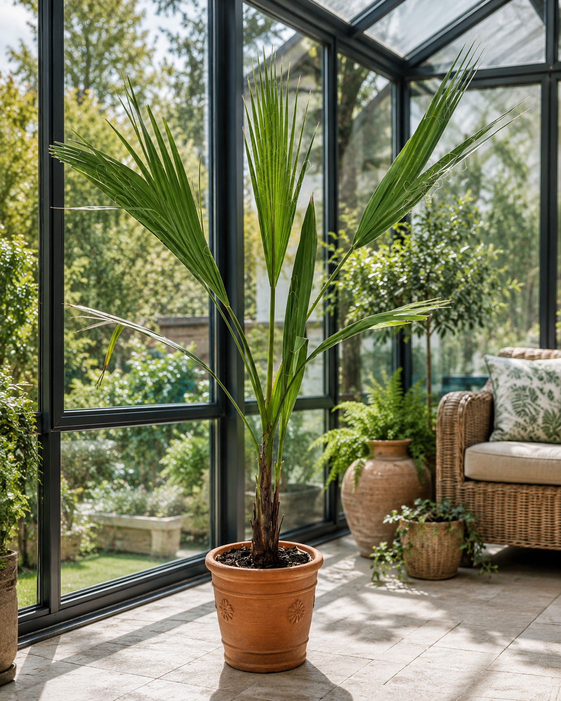 Washingtonia Robusta 90-110 cm – Mexická vějířová palma do zahrady a na terasu – Kupte 2-3 trsovité rostliny