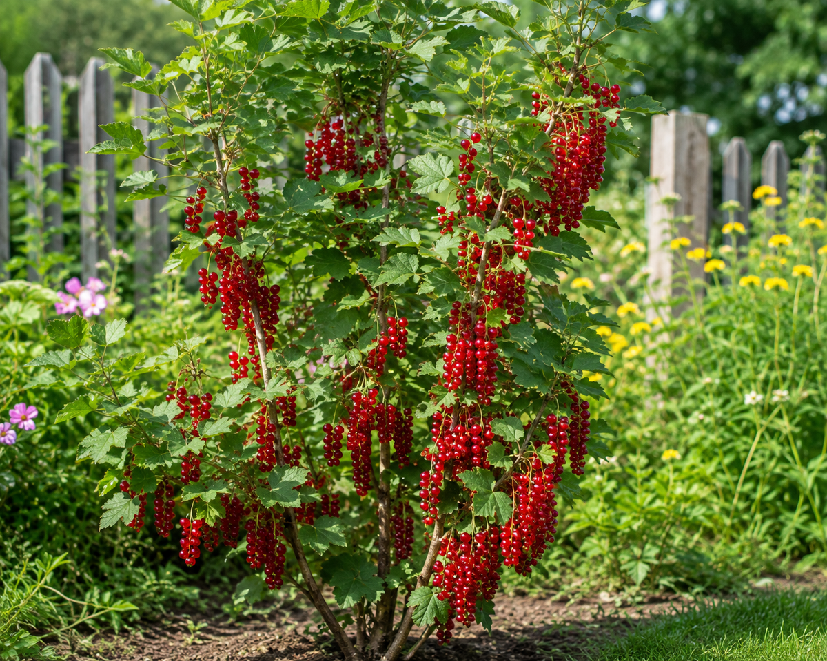 Rote Johannisbeere Jonkheer van Tets 50–70 cm – Ribes rubrum – winterharter Beerenstrauch mit aromatischen Früchten