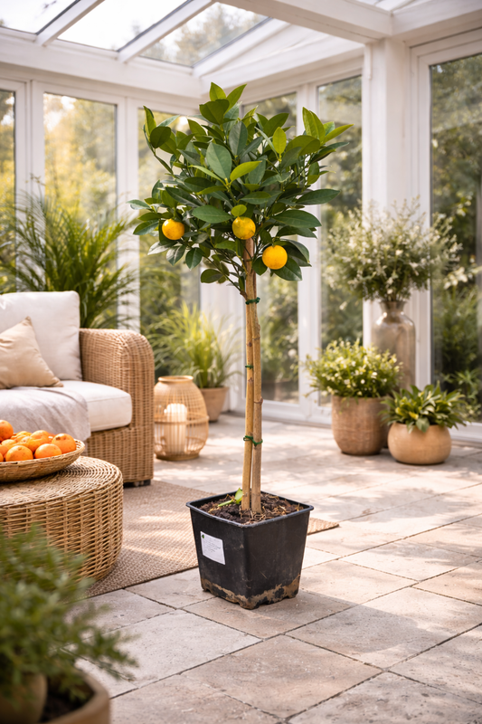 Pomerančovník Citrus sinensis 'Washington Navel' 120-140 cm – Šťavnaté sladké pomeranče, ideální do zahrad a zimních zahrad