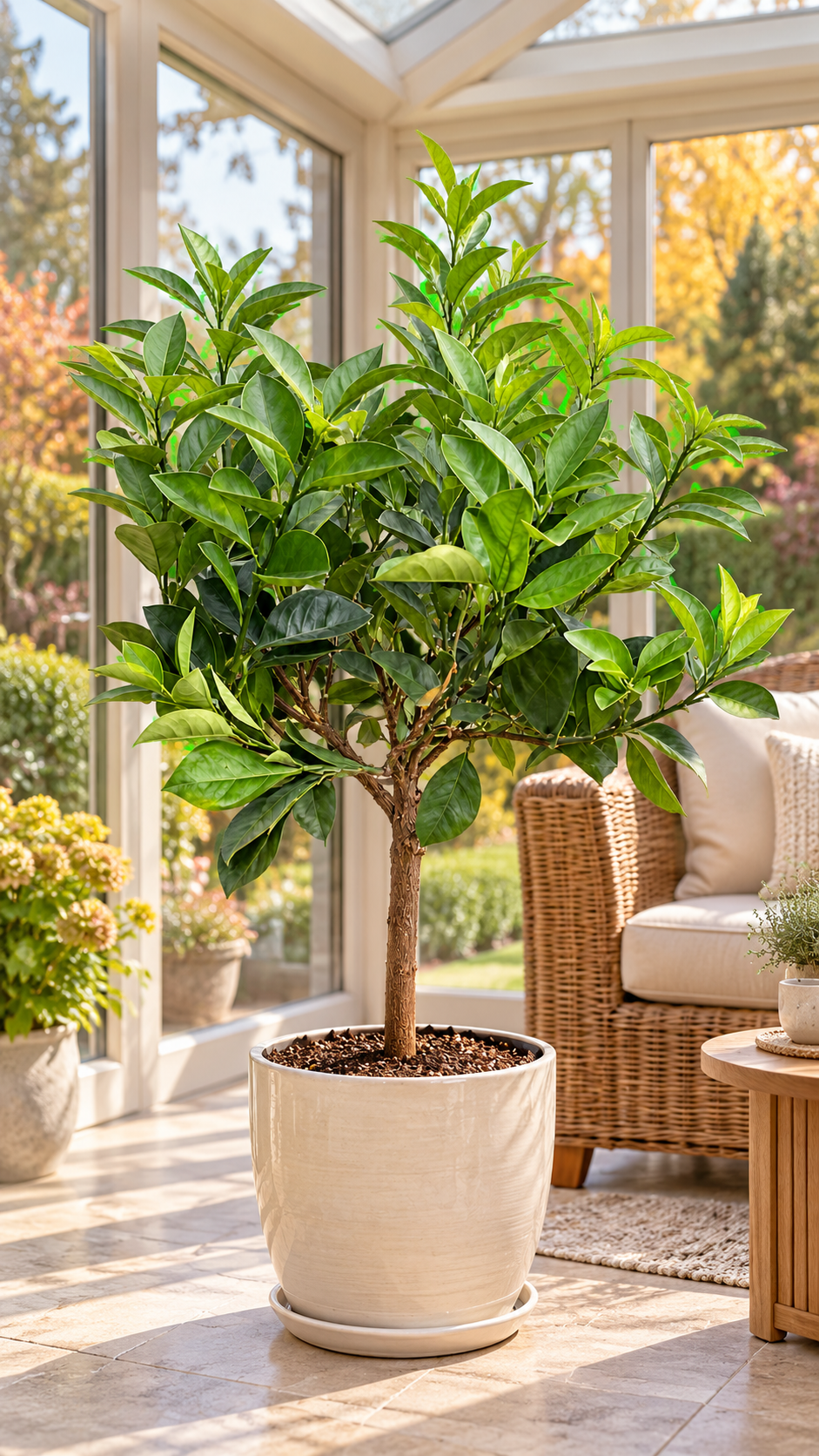 Orangenbaum ‘Cara Cara’ – Citrus sinensis, süße Navelorange mit rosa Fruchtfleisch für Balkon & Terrasse – 70–100 cm inkl. Topf