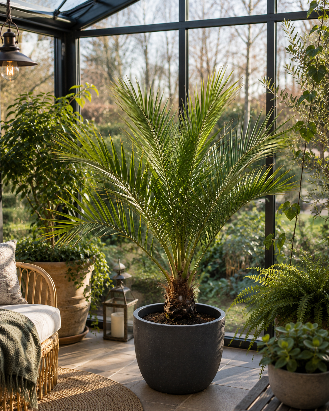 Jubaea chilensis Honigpalme 70-80 cm – Chilenische Honigpalme, Exotische Palme für Garten, Terrasse & Kübel