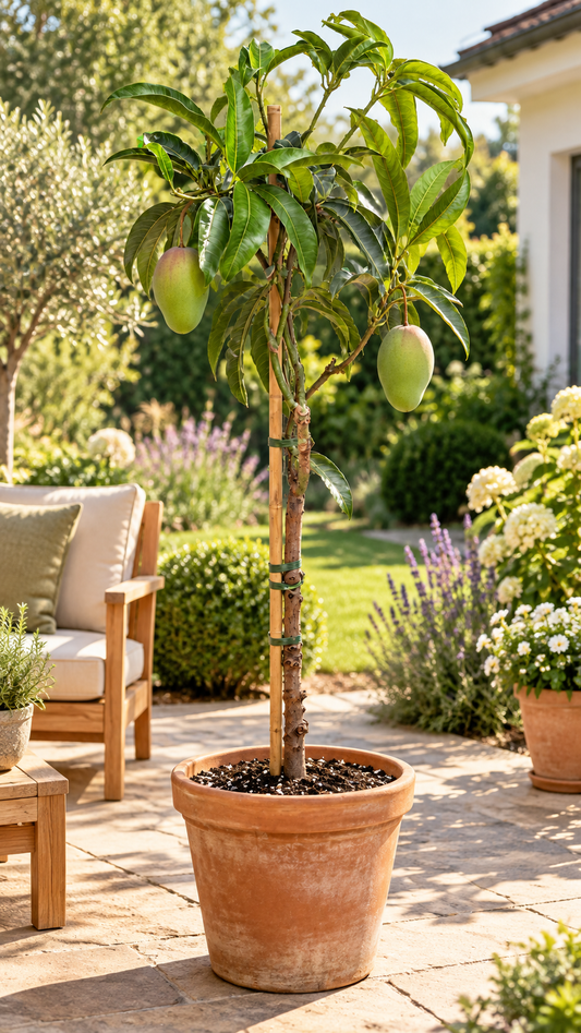 Mangobaum ‘Keitt’ – Mango-Pflanze (Mangifera indica) für Kübel, Terrasse & Wintergarten – 140–180 cm inkl. Topf