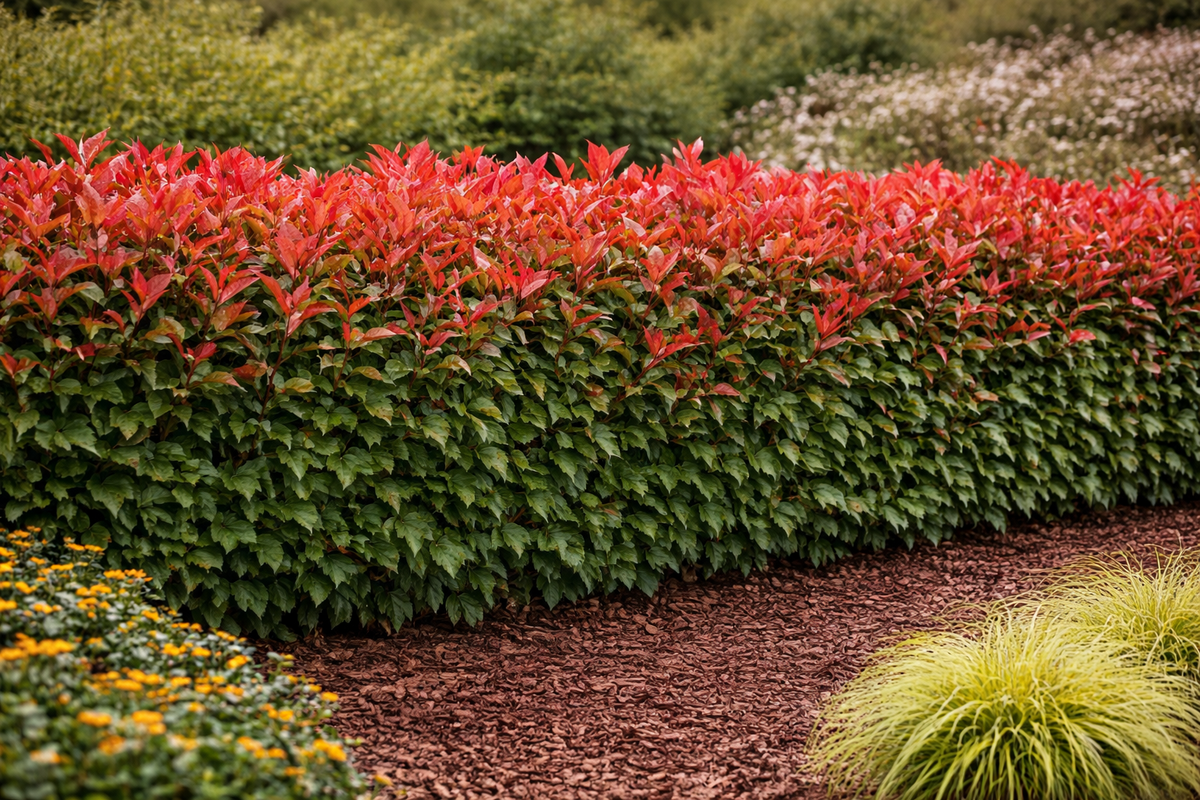 Photinia fraseri 'Carré Rouge' 40-60 cm, obzvláště červené listy, mrazuvzdorná
