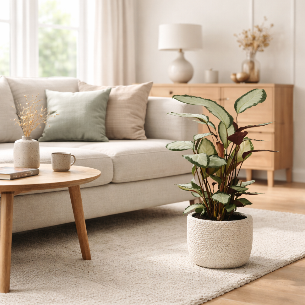Calathea picturata 'Argentea' ca. 40 cm – Korbmarante Silberblatt – Haustierfreundliche Grünpflanze & Zimmerpflanze