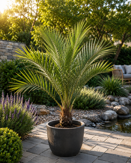 Jubaea chilensis Honigpalme 70-80 cm – Chilenische Honigpalme, Exotische Palme für Garten, Terrasse & Kübel