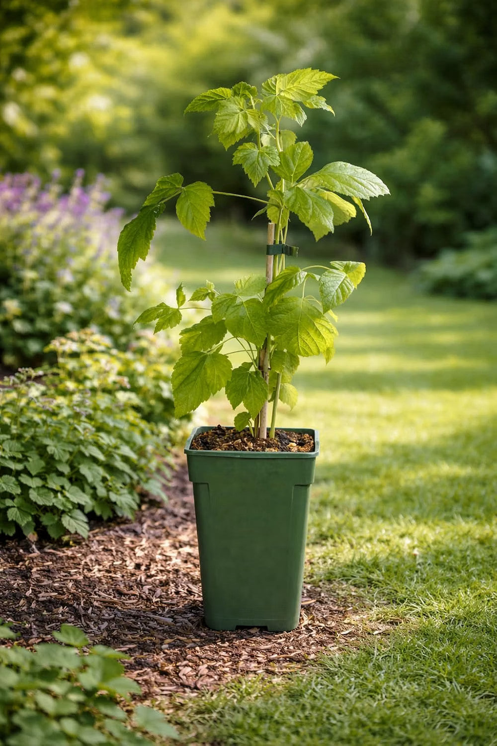 Gelbe Himbeere ‘Golden Bliss’ 30–35 cm – Rubus idaeus, winterharte Naschhimbeere für Garten, Balkon und Terrasse