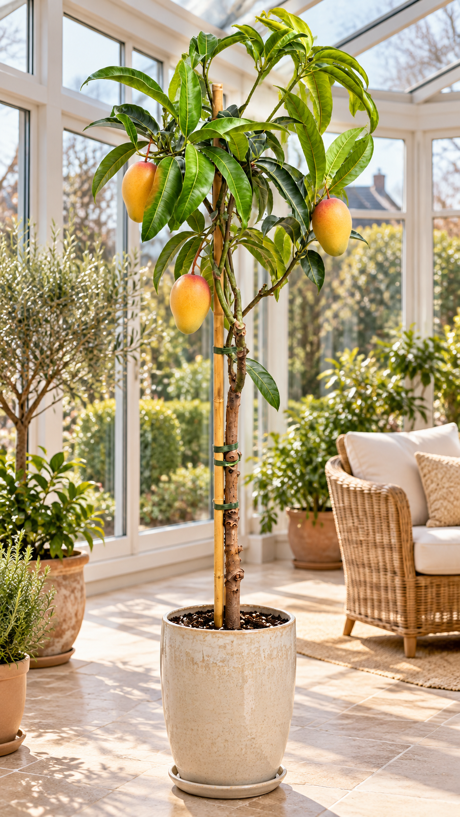 Mangobaum ‘Kensington Pride’ – Mango-Pflanze für Kübel, Terrasse & Wintergarten – 140–180 cm inkl. Topf