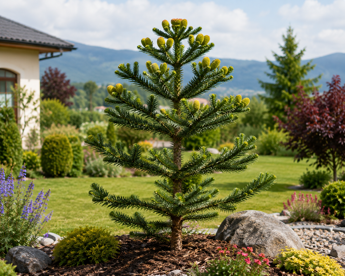 Chilenische Schmucktanne 30–40 cm – Araucaria araucana – winterharte Andentanne, Affenbaum und Schlangenbaum