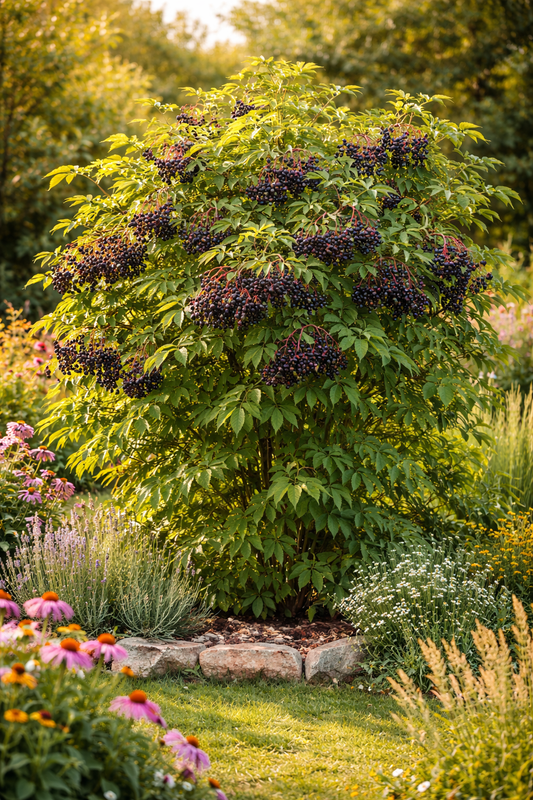 Holunder Haschberg 50–70 cm – Schwarzer Holunder (Sambucus nigra Haschberg) – Ertragreiche Beerenpflanze