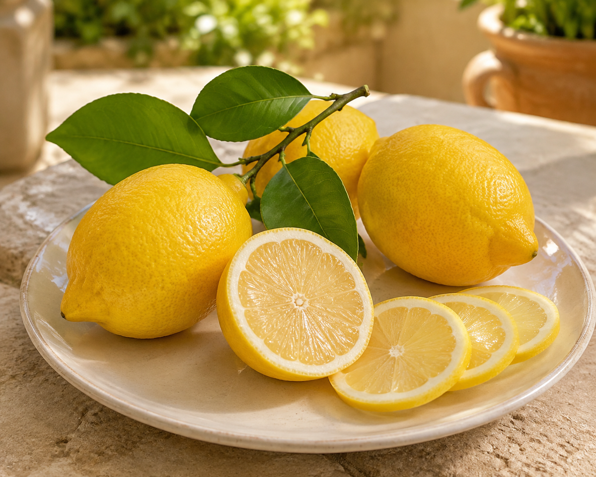 Zitronenbaum Eureka als Stämmchen ca. 50 cm – Citrus limon, mediterrane Zitruspflanze für Balkon und Terrasse