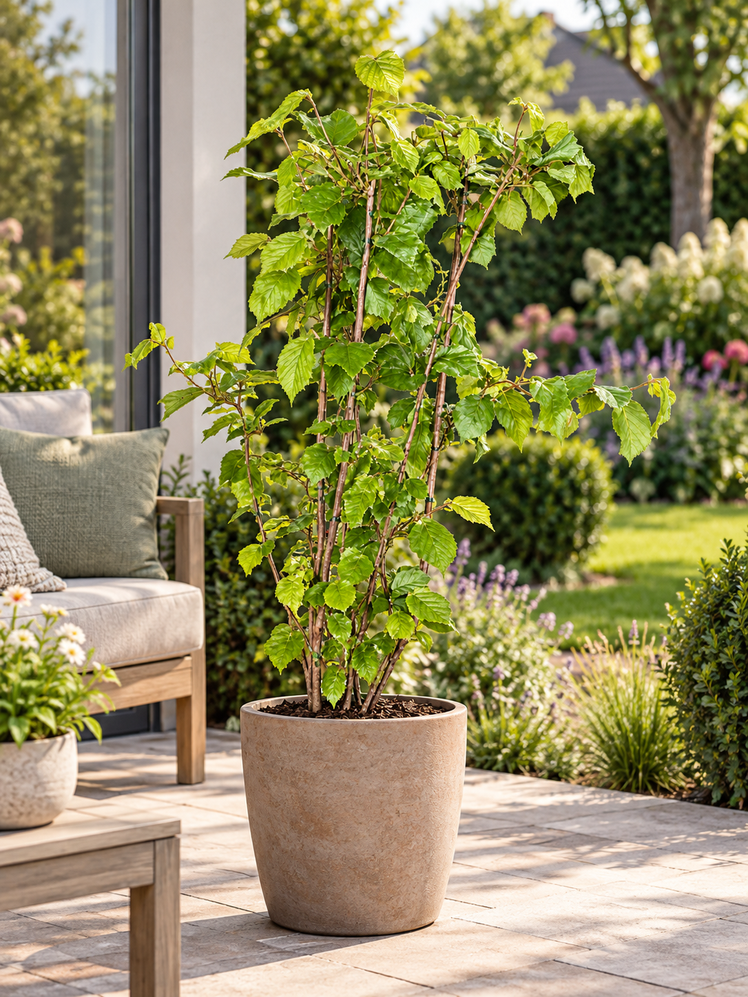 Corylus avellana „Lange Spaanse“ – Haselnuss-Strauch / Spanische Hasel 50-70 cm (inkl. Topf, winterhart, Zierstrauch)