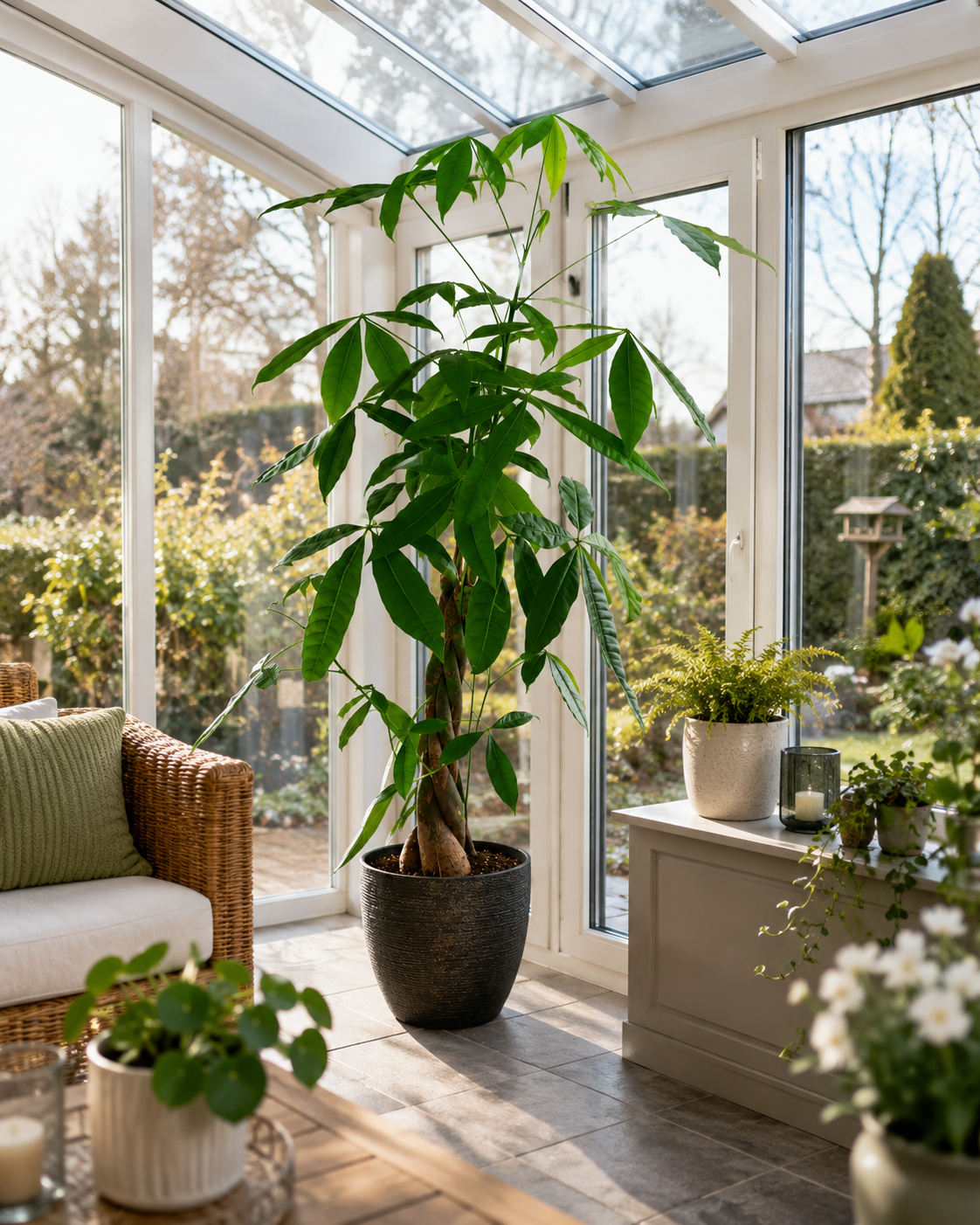 Pachira aquatica – Glückskastanie 100-120 cm – Zimmerpflanze für Wohlfühlatmosphäre