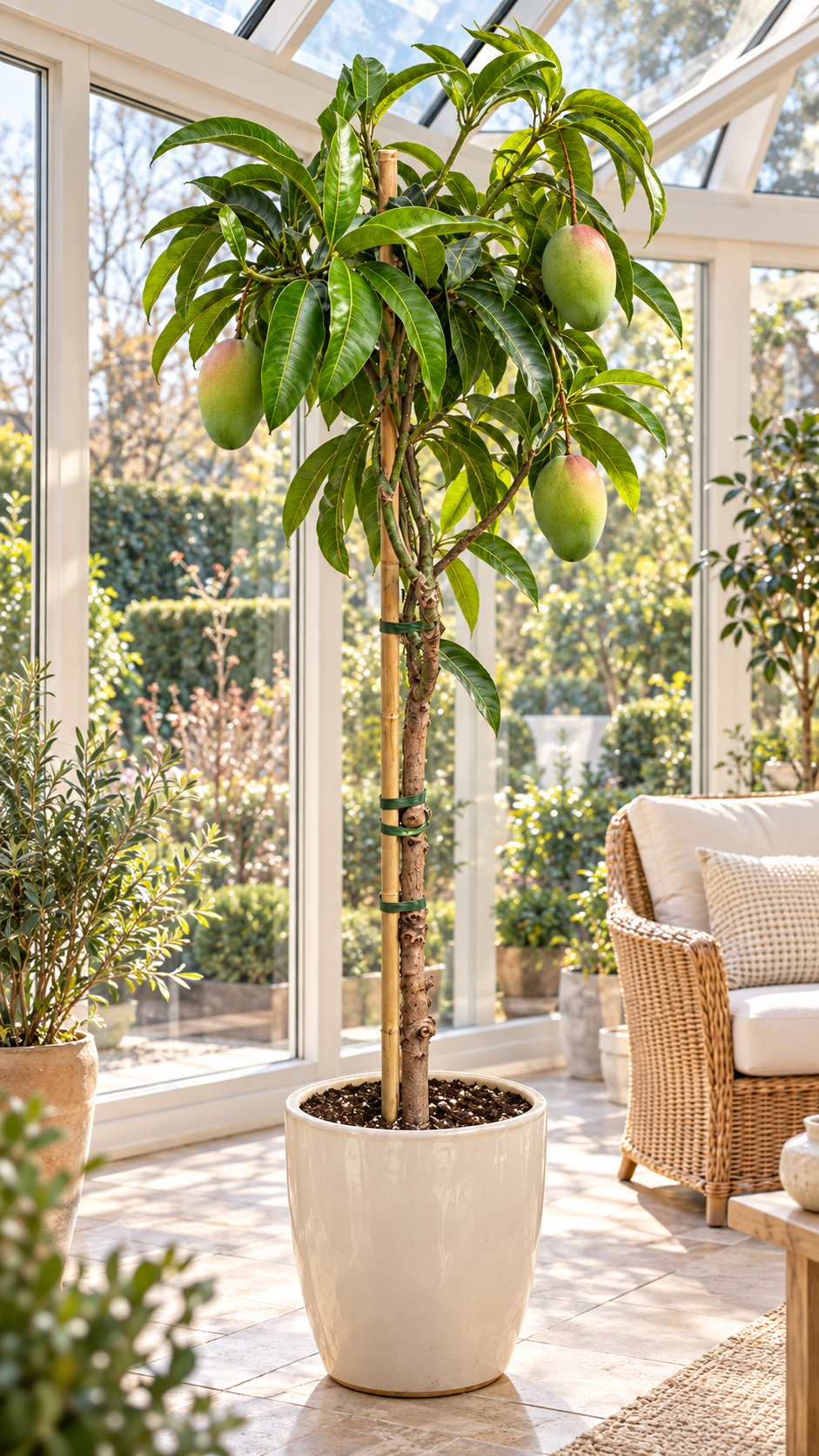Mangobaum ‘Keitt’ – Mango-Pflanze (Mangifera indica) für Kübel, Terrasse & Wintergarten – 140–180 cm inkl. Topf