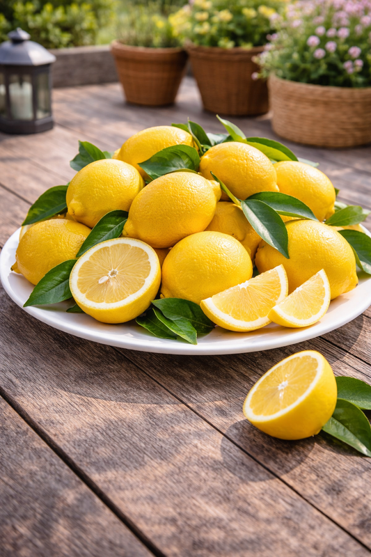Citroník 'Zagara Bianca' – Citrus x limon, 100–140 cm, vonné bílé květy a jedlé citrony