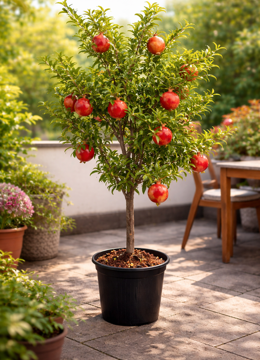 Punica granatum ‘Acco’ Granatapfel 70–100 cm – Echter Granatapfelbaum winterhart Kübelpflanze mediterran Obstbaum