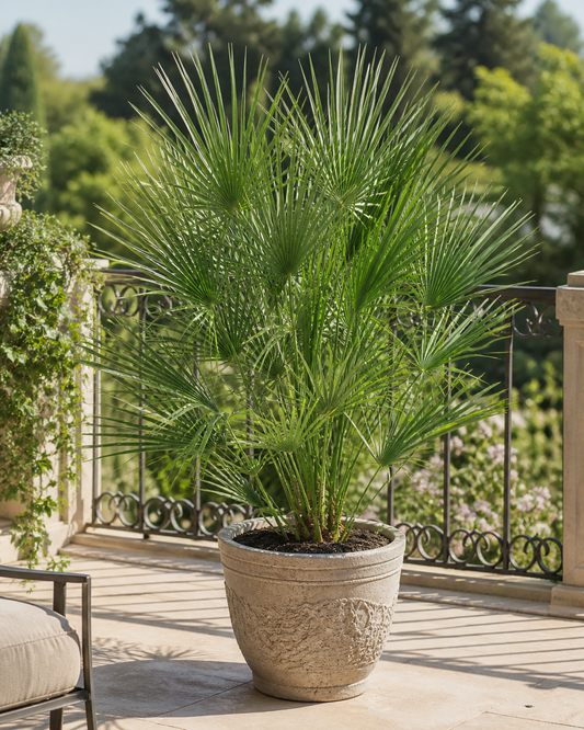 Zwergpalme 130–160 cm – Europäische Zwergpalme Chamaerops humilis winterhart Palme Garten Terrasse mediterran