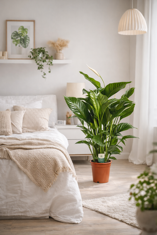 Spathiphyllum 'Sweet Lauretta' Lily míru cca. 100 cm Snadno udržovatelná pokojová rostlina čistící vzduch pro zdravé vnitřní klima