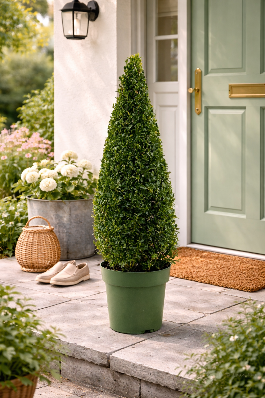 Pyramida z buxusu - Kužel 90 cm Buxus sempervirens