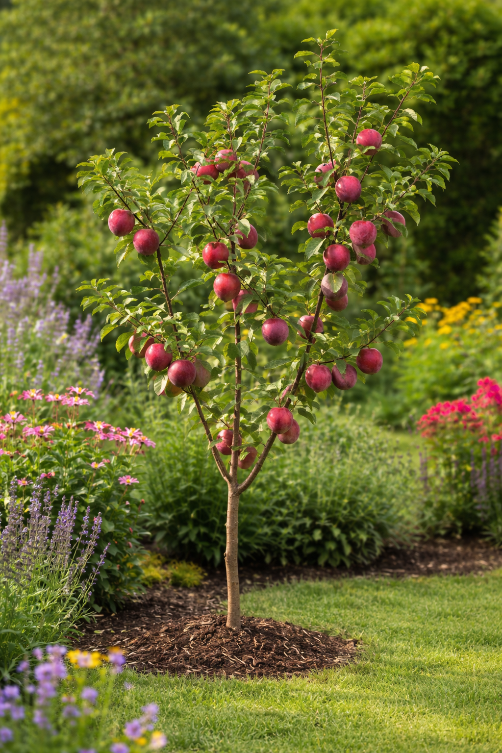 Pflaume Opal Hochstamm 100–120 cm selbstfruchtend – Pflaumenbaum Zwetschgenbaum Prunus domestica Opal