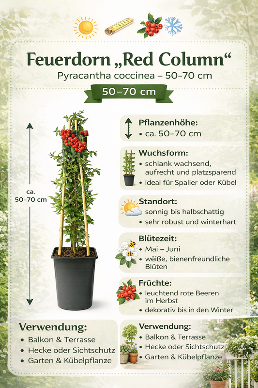 Ohnivá trn 60-80 cm - Pyracantha coccinea různé odrůdy