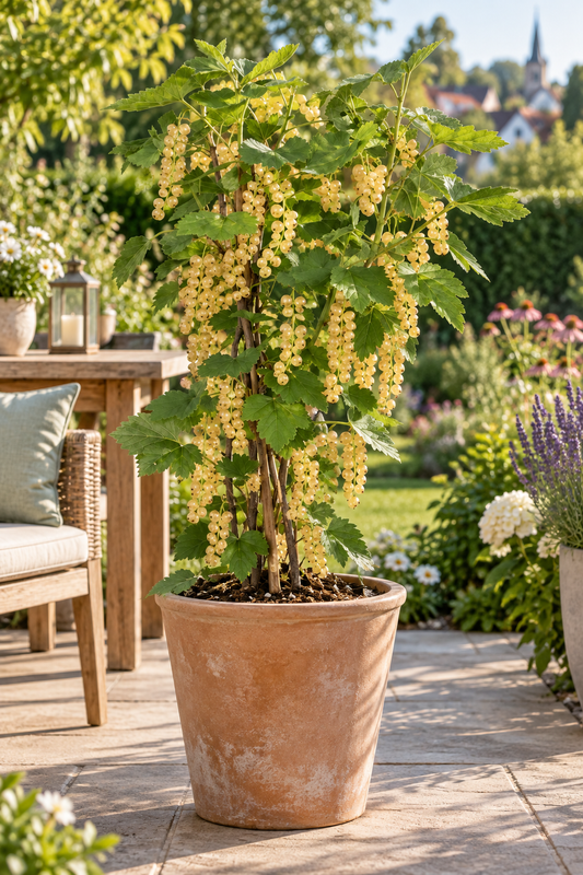 Weiße Johannisbeere ‘Witte Hollander’ 30–35 cm – Ribes rubrum, winterharter Beerenstrauch für Garten und Kübel
