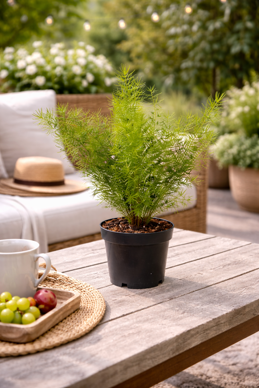 Asparagus densiflorus Sprengeri – Zierspargel Zimmerpflanze 30–40 cm – Topf Ø 12 cm – Pflegeleicht & Luftreinigend