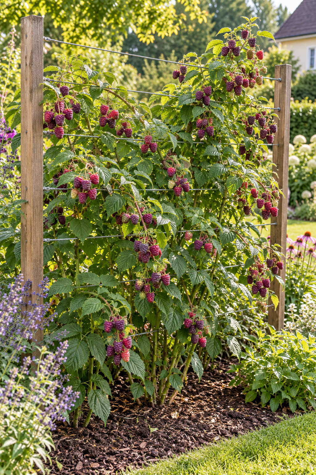 Himbeere Primeberry® ‘Purple Love’ – dornenlose Purpurhimbeere für Garten & Kübel – 50–70 cm inkl. Topf