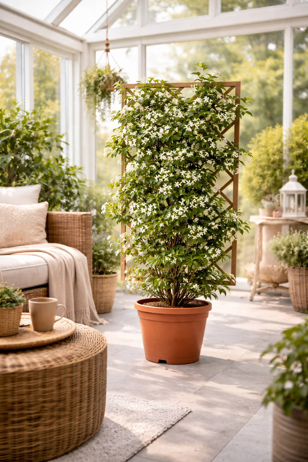 Sternjasmin (Trachelospermum jasminoides) 50–70 cm – Immergrün, Winterhart & Stark Duftend | Duftjasmin, Kletterpflanze