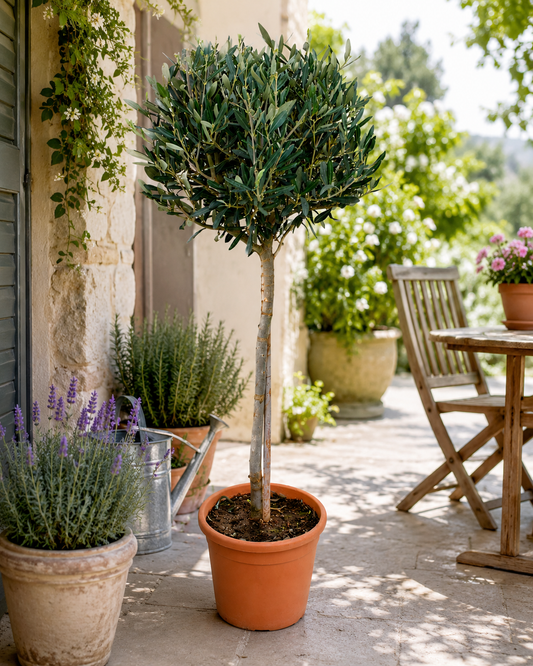 Olivenbaum-Stämmchen 100-120 cm – Mediterraner Olivenbaum für Garten, Balkon & Terrasse