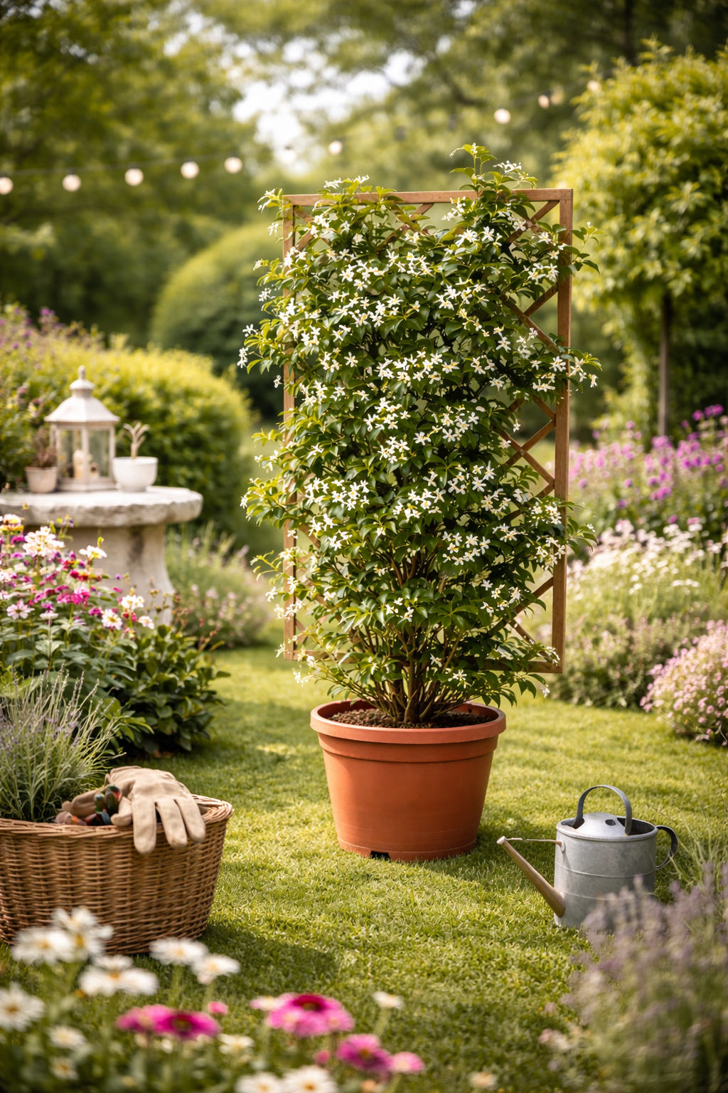 Sternjasmin (Trachelospermum jasminoides) 50–70 cm – Immergrün, Winterhart & Stark Duftend | Duftjasmin, Kletterpflanze