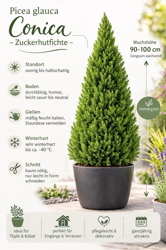 Picea glauca Conica 90-100 cm  Zuckerhutfichte Fichte