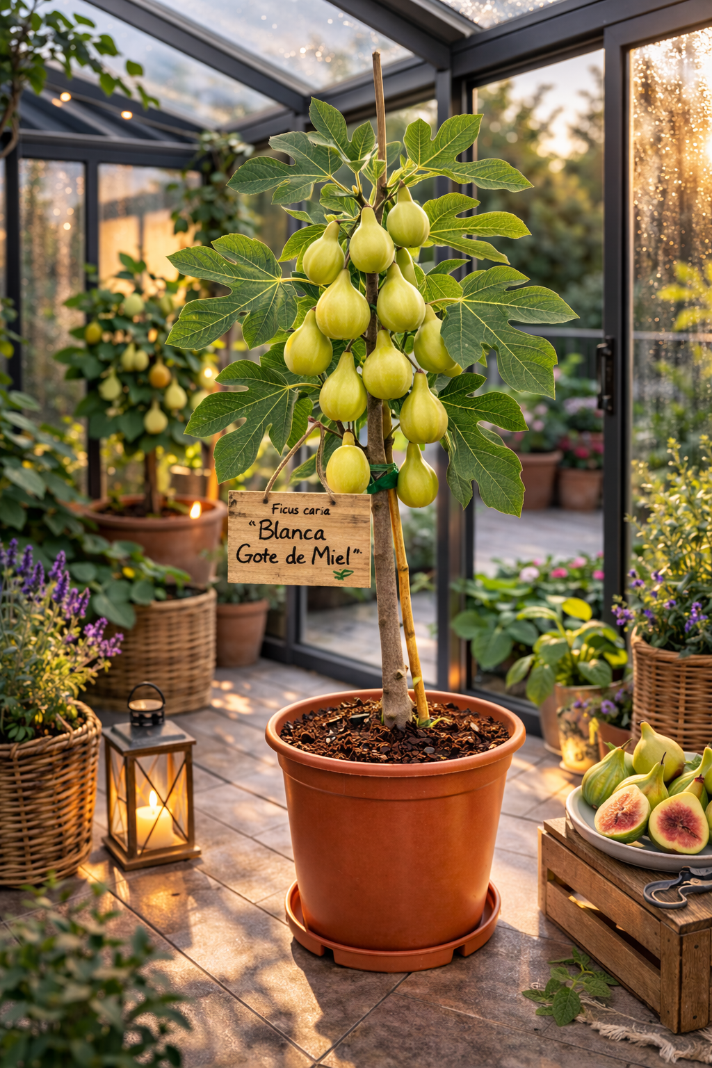 Ficus carica Blanca Gota de Miel 70–100 cm – Echter Feigenbaum Honigfeige winterhart Kübelpflanze Mediterrane Feige