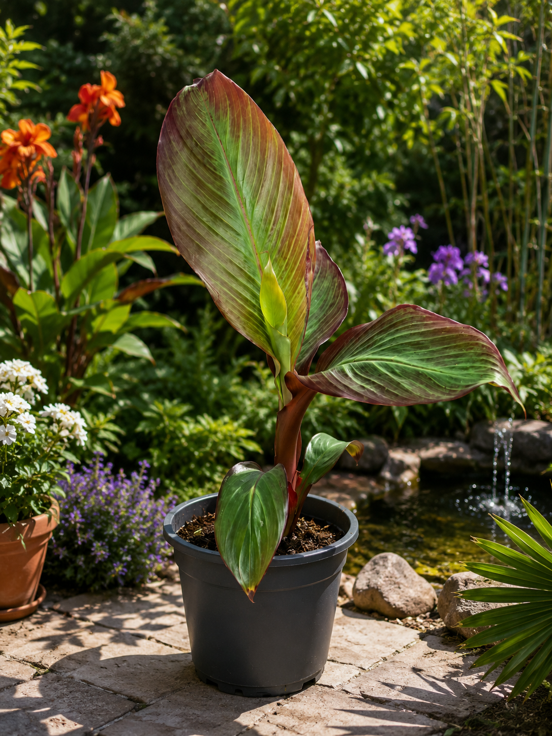 Červený okrasný banán 60-80 cm Ensete ventricosum Maurelii - habešský banán