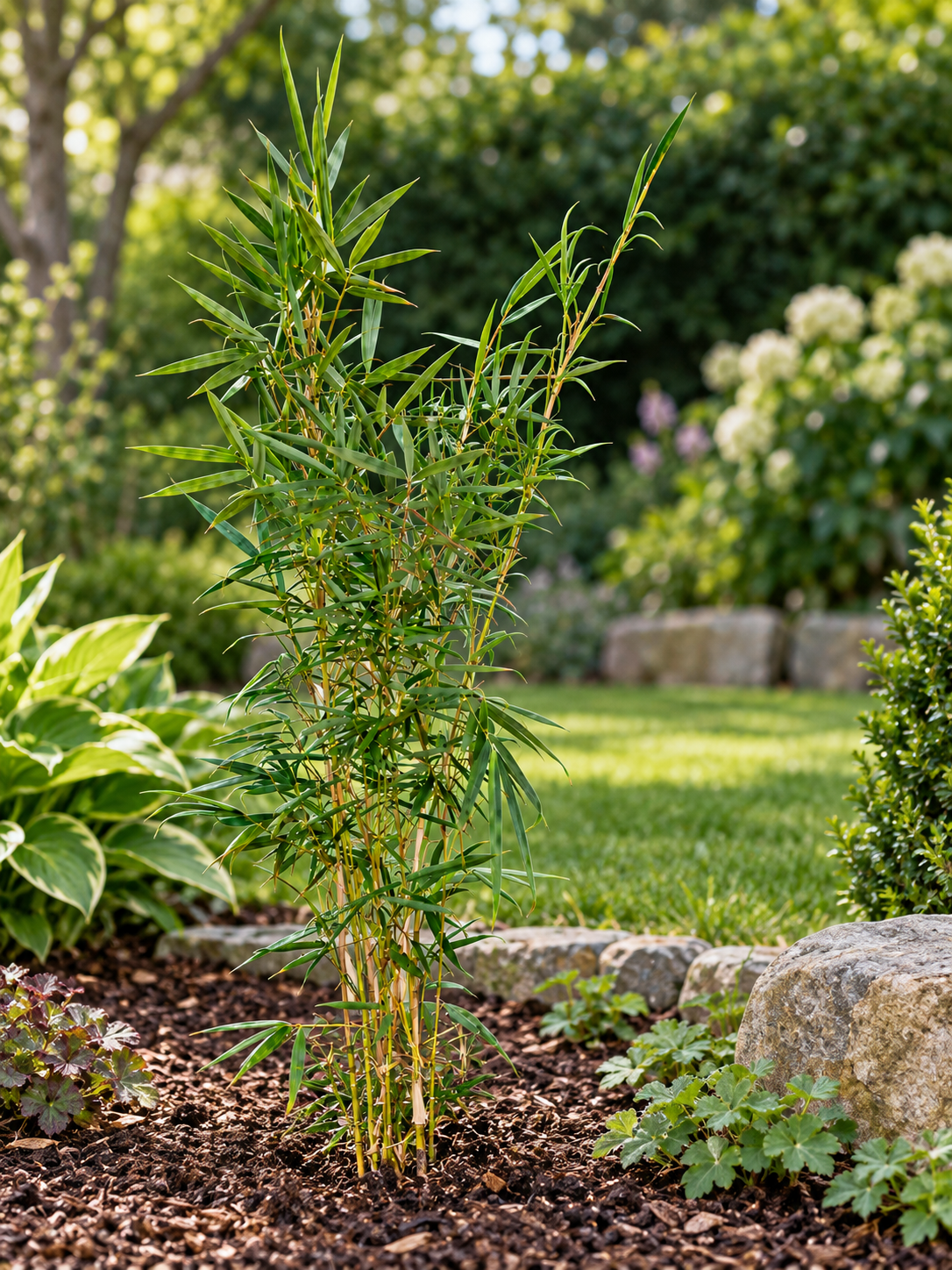 Fargesia robusta ‘Campbell’ 40–60 cm – Winterharter Heckenbambus im 2-Liter-Topf, horstbildender Zebra-Bambus