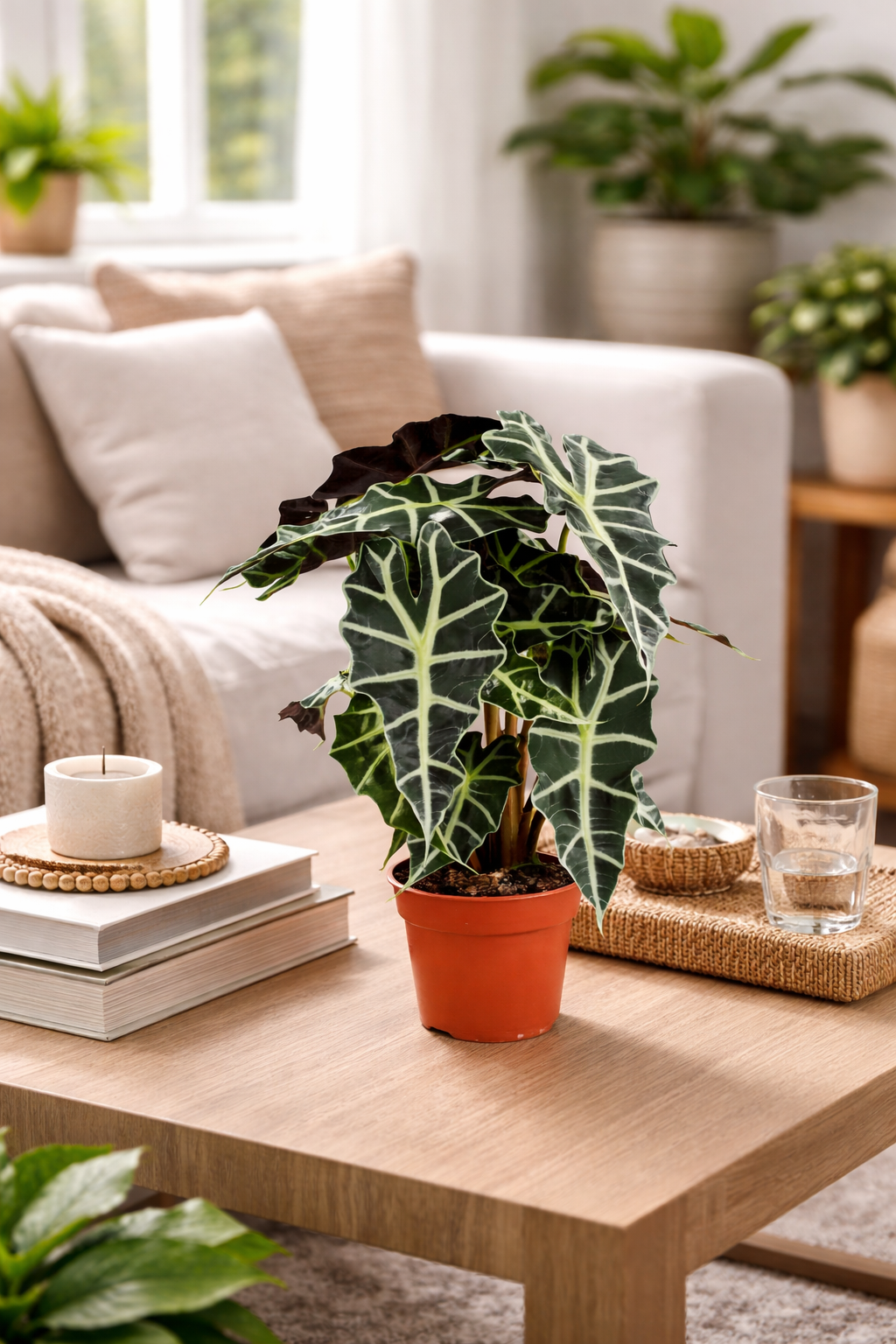Alocasia polly 35 cm Pfeilblatt Elefantenohr Tropenwurz