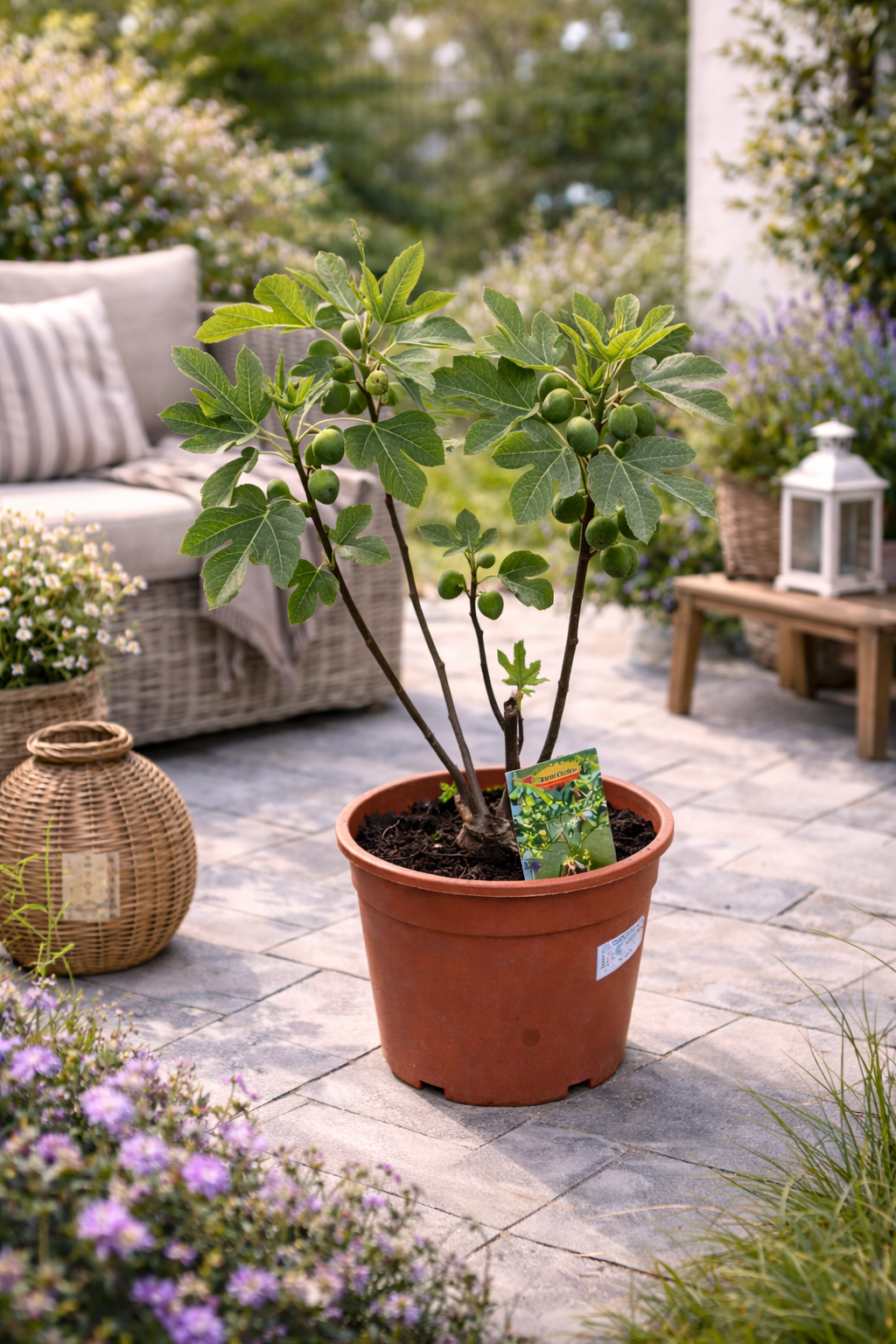 Ficus carica Bornholms diamantový keř 40-60 cm - Fíkovník - Mrazuvzdorná - Zahradní rostlina