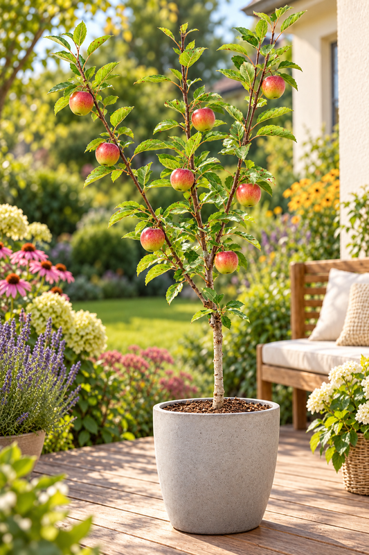 Apfelbaum ‘Discovery’ 100–120 cm – Malus domestica Sommerapfel, früher Tafelapfel mit aromatischen roten Früchten